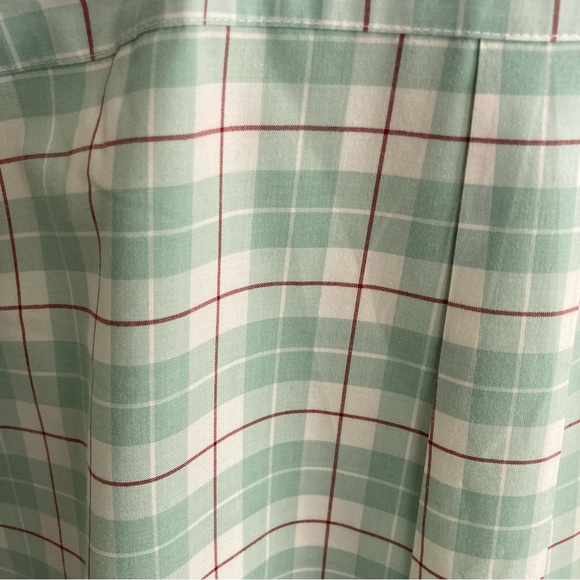 Patagonia Shirt Men's 2XL Mint Green Plaid Button Up Organic Cotton - Picture 5 of 8